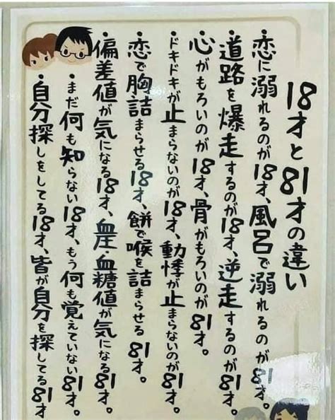 18歳と81歳の違い|18歳と81歳の違い――誰も知らない名言